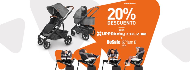 PROMOCIÓN UPPABaby Cruz V2 + silla de auto Izi Turn B de Besafe