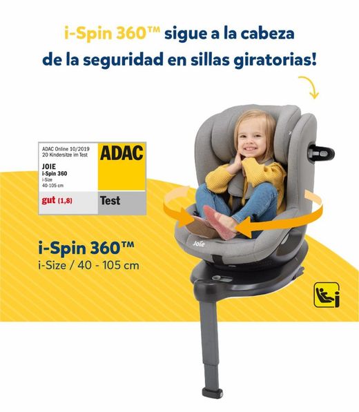 I-SPIN 360. Seguridad, facilidad de instalación y confort.