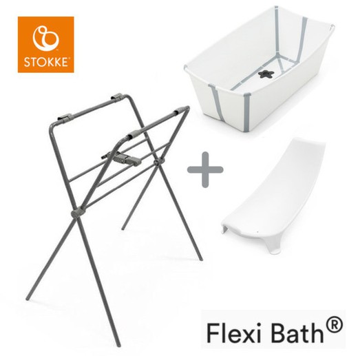 Bañera Flexi Bath de Stokke white + soporte Flexi bath