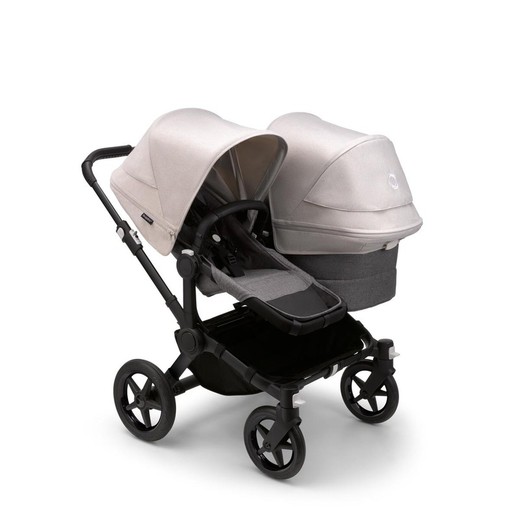 Bugaboo Donkey 5 Duo Chasis Negro Capazo + Silla Gris Melange