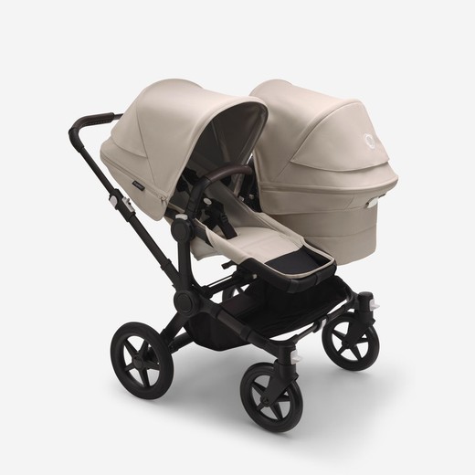 Bugaboo Donkey 5 Duo Chasis negro color Desert Taupé