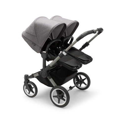 Bugaboo Donkey 5 Twin Chasis Graphite Capazo + Silla Negro