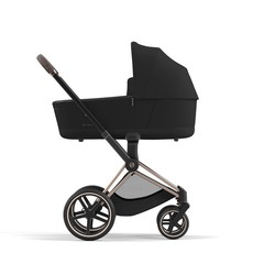 Dúo Cybex Priam Chasis Rosegold (Capazo + Silla Deep Black)