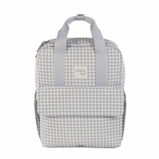 Mochila Walking Mum I Love Vichy color gris