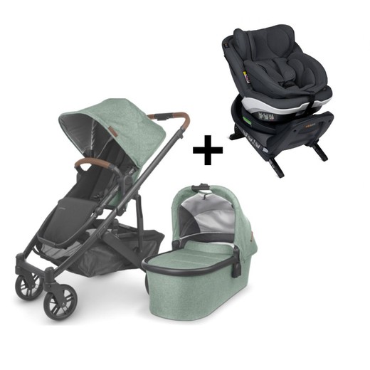 UPPAbaby Cruz V2 Dúo + BeSafe Izi Turn B Anthracite Mesh