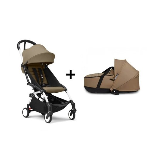 YOYO 3 silla de paseo + basinet de Stokke chasis blanco