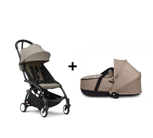 YOYO 3 silla de paseo + basinet de Stokke chasis negro