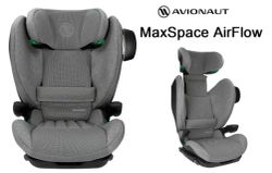 Avionaut MaxSpace AirFlow i-Size en color gris + Reposapiés universal Booster Footrest de Swandoo