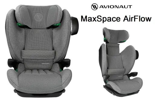Avionaut MaxSpace AirFlow i-Size en color gris + Reposapiés universal Booster Footrest de Swandoo