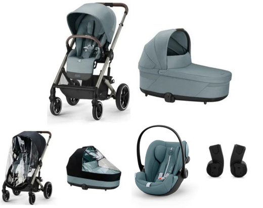Balios S Lux BLK Plus Bundle + Burbujas de lluvia + Cloud G i-Size + Adaptadores de Cybex
