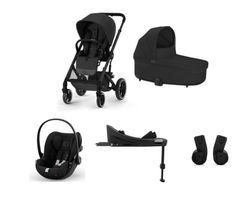 Balios S Lux BLK Plus Bundle + Cloud G i-Size + Base isofix G de Cybex + Adaptadores de Cybex