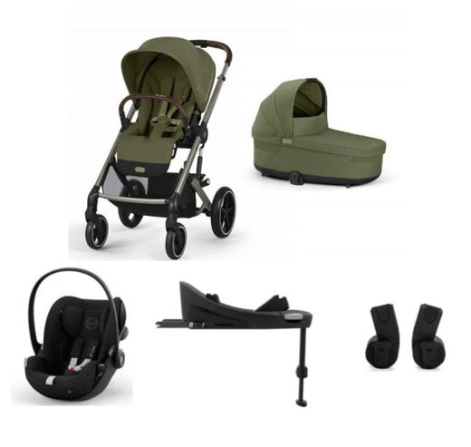Balios S Lux BLK Plus Bundle + Cloud G i-Size + Base isofix G de Cybex + Adaptadores de Cybex