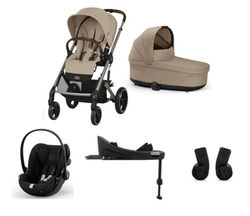 Balios S Lux BLK Plus Bundle + Cloud G i-Size + Base isofix G de Cybex + Adaptadores de Cybex