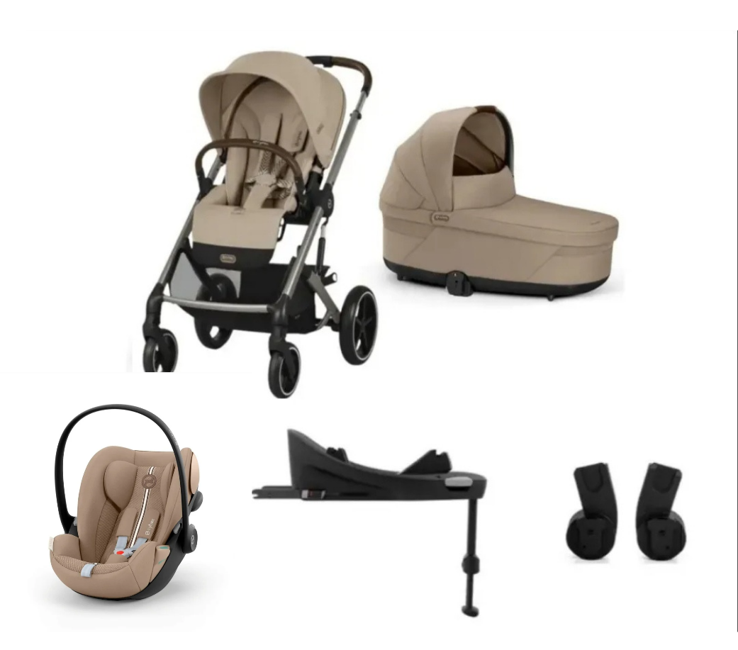 Balios S Lux BLK Plus Bundle + Cloud G i-Size + Base isofix G de Cybex + Adaptadores de Cybex