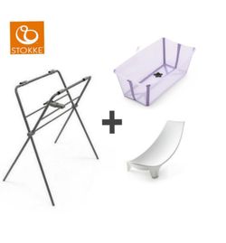 Bañera Flexi Bath de Stokke + soporte de recién nacido + patas de Stokke