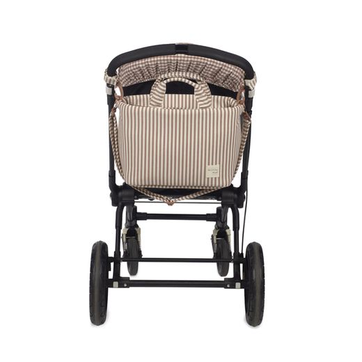 Bolsa canastilla Praliné Rayas de Walking Mum