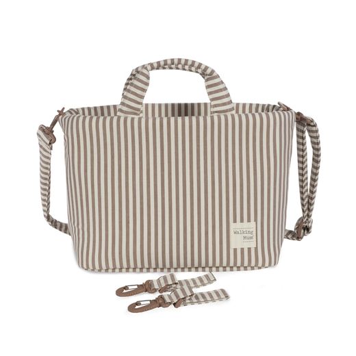 Bolsa canastilla Praliné Rayas de Walking Mum