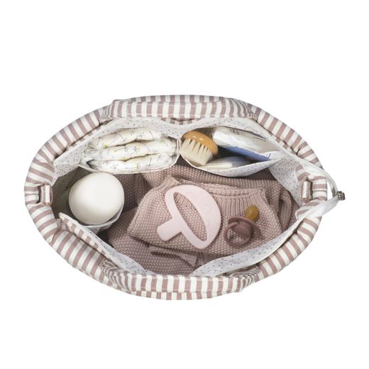 Bolsa canastilla Praliné Rayas de Walking Mum
