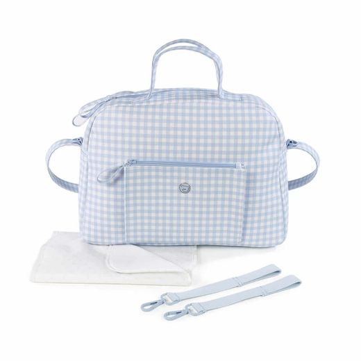 BOLSA CANASTILLA TOGETHER AZUL/BLANCO de Pasito a pasito