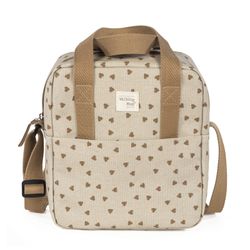 Bolsa térmica biberones bebés corazones Poppy Canela