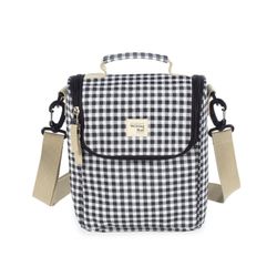 Bolsa térmica I Love Vichy negro de Walking Mum