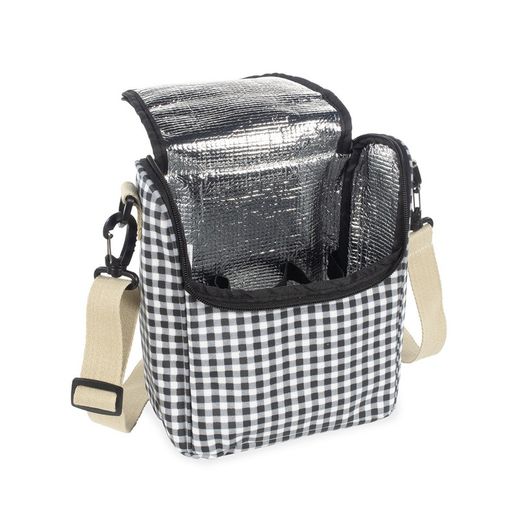 Bolsa térmica I Love Vichy negro de Walking Mum