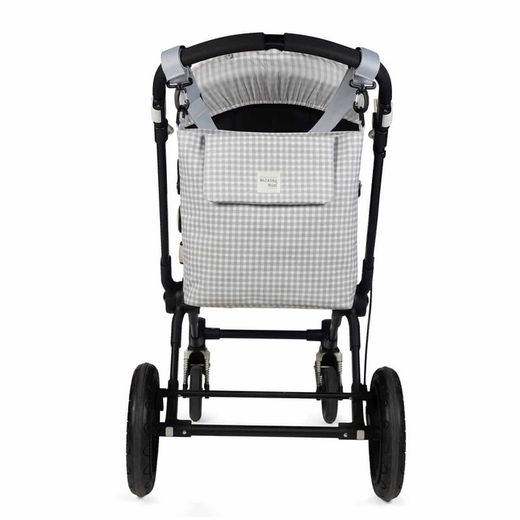 Bolso canastilla I Love Vichy Gris de Walking Mum