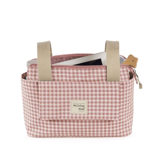 Bolso organizador Walking Mum I Love Vichy rosa
