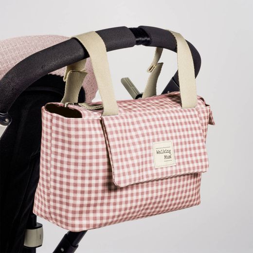 Bolso organizador Walking Mum I Love Vichy rosa