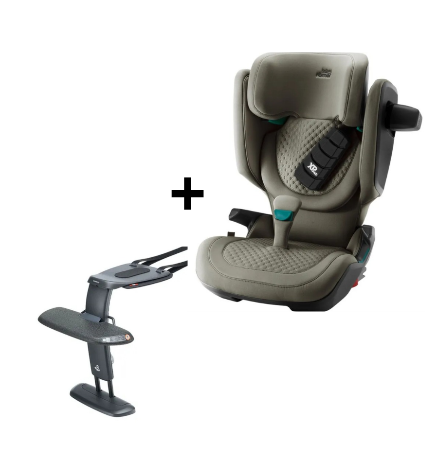 Britax Römer Kidfix PRO (Lux) con reposapiés Booster Footrest de Swandoo Soft Taupé