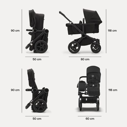 Bugaboo Donkey 5 TWIN Gemelar (2 capazos y 2 sillas) color Taupé