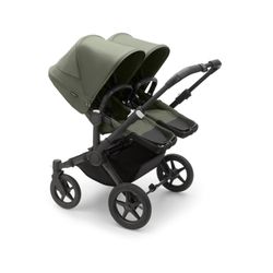 Bugaboo Donkey 5 Twin Chasis Negro Capazo + Silla Gris Melange