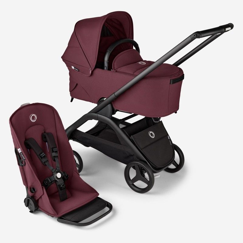 Bugaboo Drangonfly completo con chasis negro Dark cherry