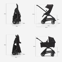 Bugaboo Drangonfly completo con chasis negro Desert Taupé