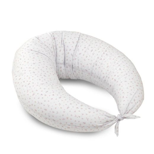 Cojin de lactancia Luna 80x185x16 CM Plumeti Rosa