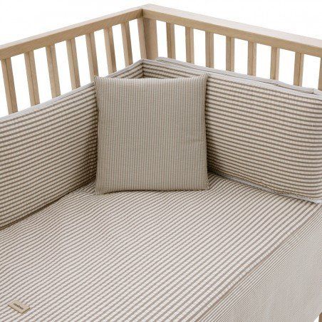 Colcha + Protector Cuna 60 Derby Beige 60x120x3 de Cambrass