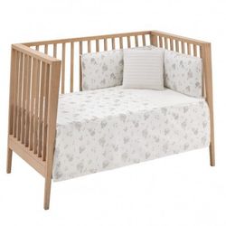 Colcha + Protector Cuna 120x60 Globe Crudo de Cambrass