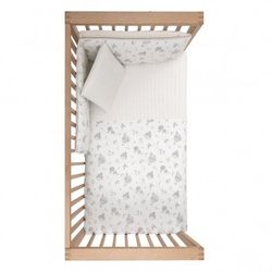 Colcha + Protector Cuna 120x60 Globe Crudo de Cambrass
