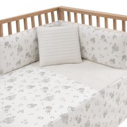 Colcha + Protector Cuna 120x60 Globe Crudo de Cambrass