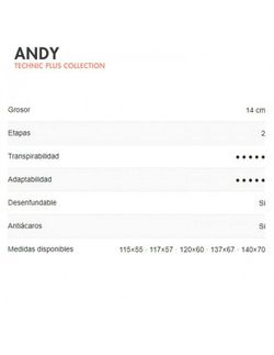 Colchón Andy 117×57 My Baby Matress