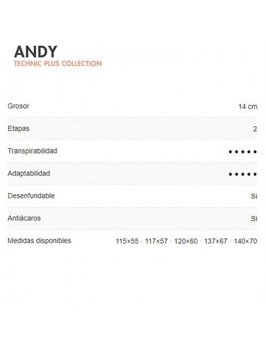 Colchón Andy 117×57 My Baby Matress