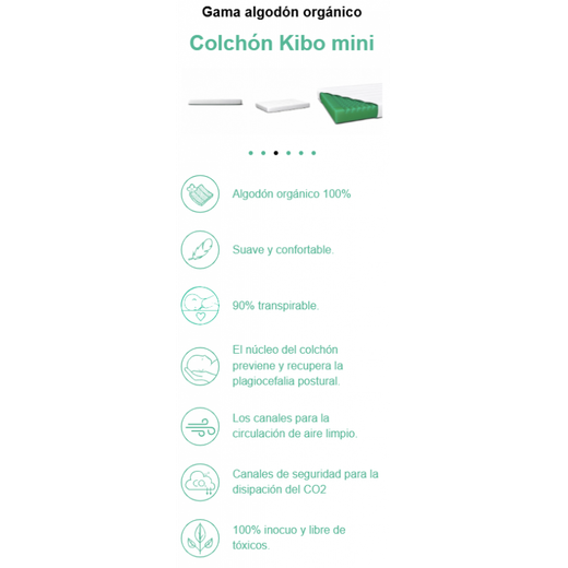 Colchón Minicuna Kibo mini 50x90 de Lémur