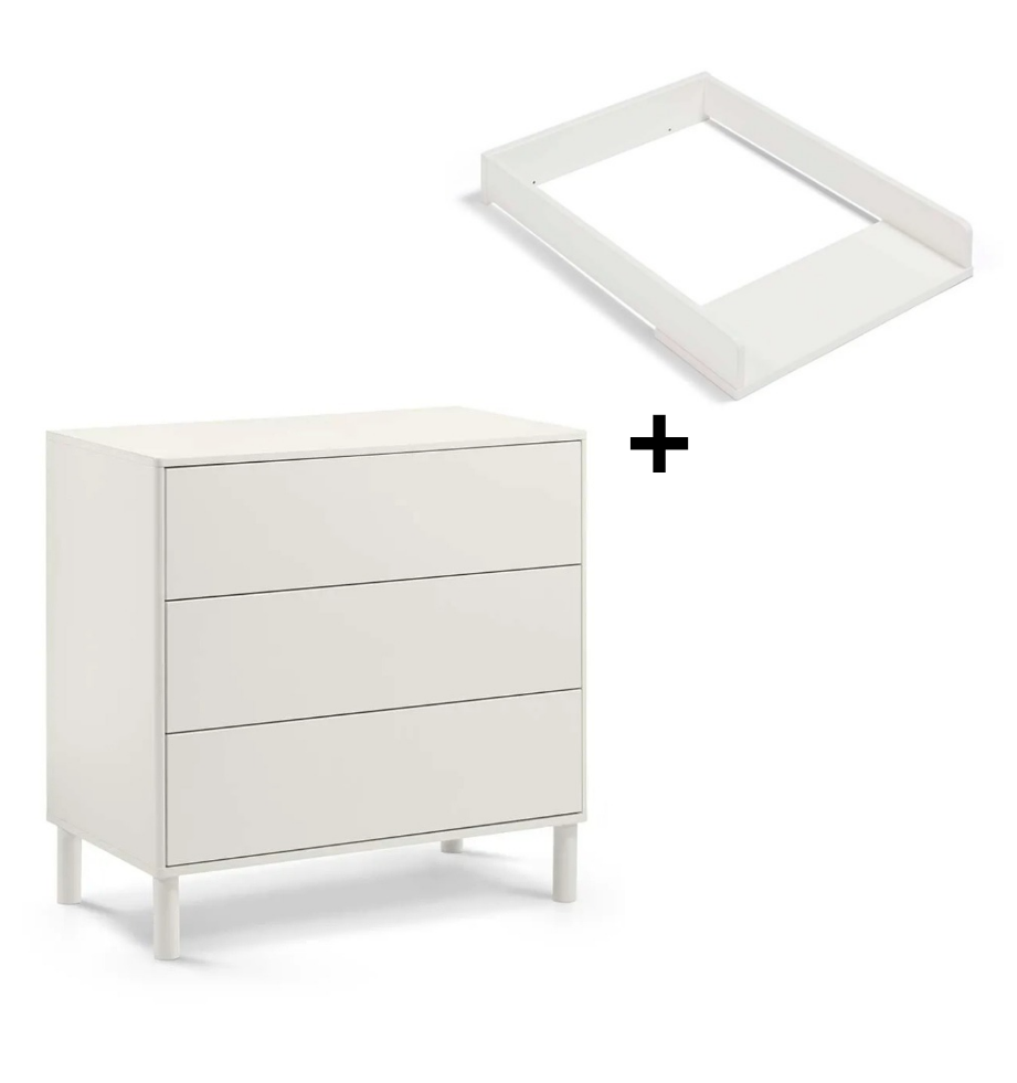 Cómoda DOCO Sleeping + Soporte cambiador de Cotinfant Beige