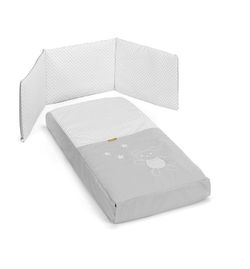 Cuna Tesori de Cotinfant con Kit Colecho + Colchón y Textil (Colcha y protector de barandilla)