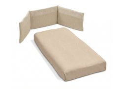 Cuna Tesori de Cotinfant con Kit Colecho + Colchón y Textil (Colcha y protector de barandilla)