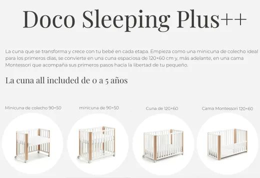 Cotinfant Doco Plus Cuna de Colecho (con colchones 50x90 y 120x60)