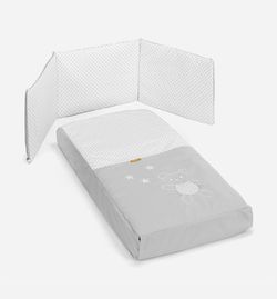 Cuna colecho DOCO Sleeping 120x60cm Blanco + Textil de Cotinfant