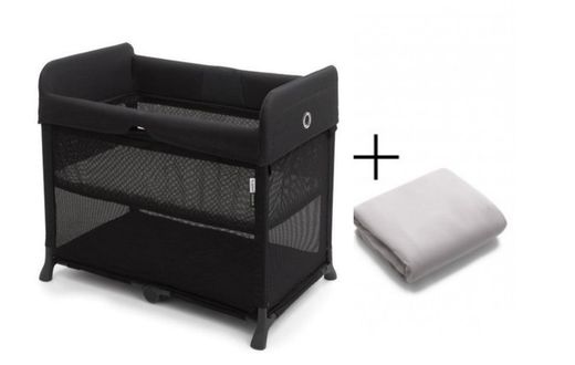 Cuna de Viaje Stardust Negro de Bugaboo + Sábana Bajera Bugaboo Stardust
