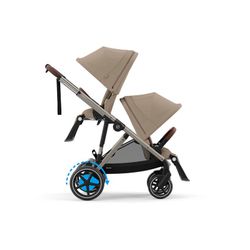Cybex E-Gazelle S + 1 capazo Gazelle S Cot + Silla adicional Almond Beige