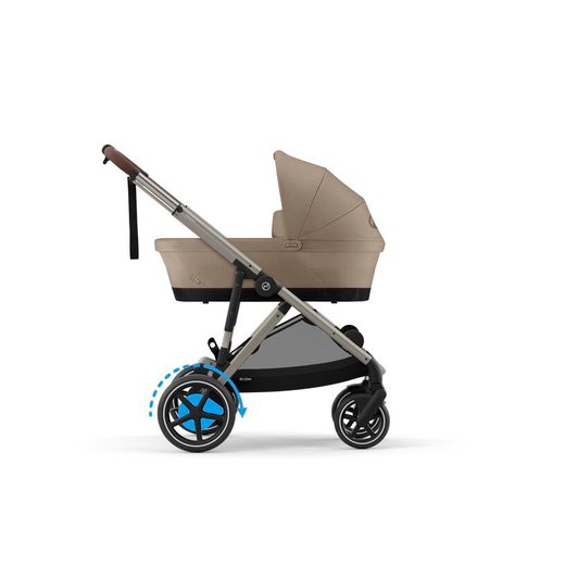 Cybex E-Gazelle S + 1 capazo Gazelle S Cot + Silla adicional Almond Beige